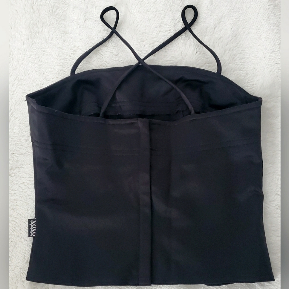 ❗SALE❗XOXO Black Silky Look Corset - Picture 2 of 5